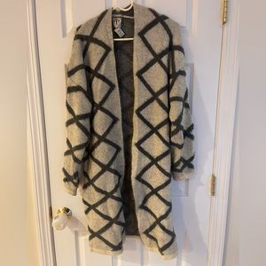 Rain and Rose Open Cardigan Sweater, XL gray